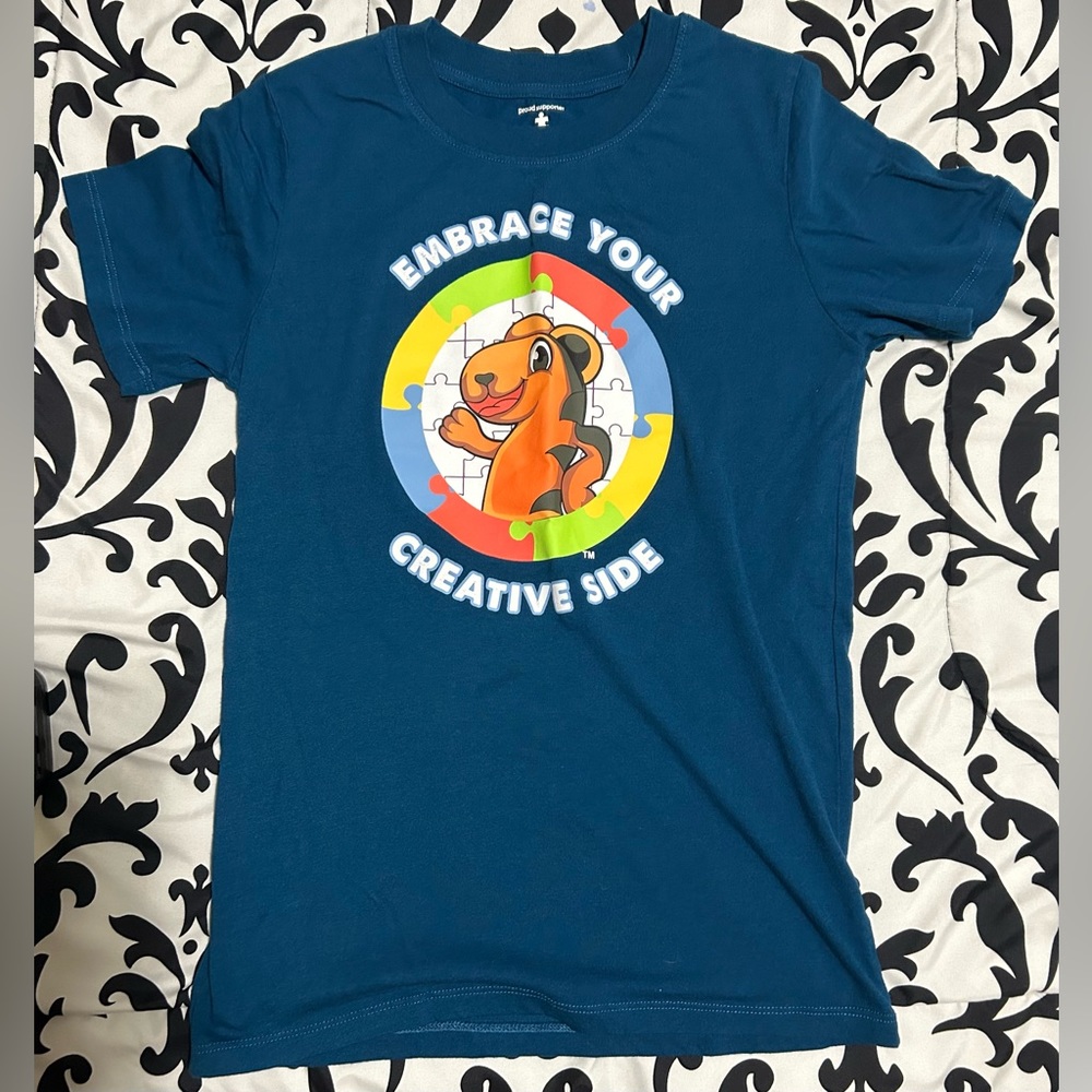 🧩Autism Speaks kids blue t-shirt size 14/16
